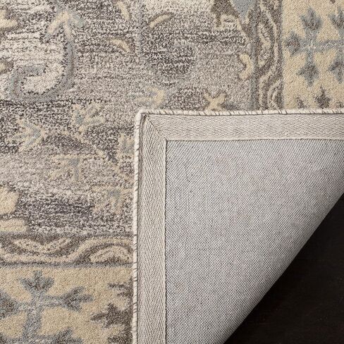 SAFAVIEH Wyndham Collection Runner Rug - 2'3" x 7', Ivory & Taupe, Handmade Modern Wool, Ideal for High Traffic Areas in Living Room, Bedroom (WYD512B) in Saudi Arabia