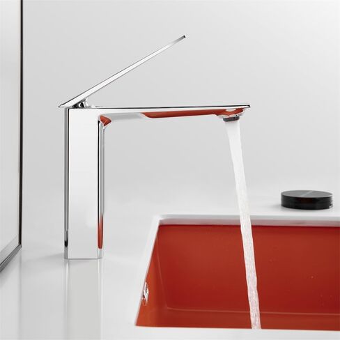 Bathroom Faucets One Hole,Faucet for Bathroom Sink,Bathroom Single Handle 1 Hole Vanity Faucet,Extra Long Spout Lavatory Rv Bathroom Sinks Faucet Deck Mount,Chrome in Kuwait