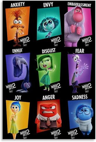 Loopo Inside Out 2 Movie Posters for Room Aesthetic Canvas Wall Art Decor 12x18inch(30x45cm), Unframe-style-3 in Saudi Arabia