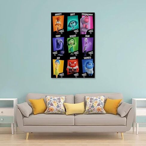 Loopo Inside Out 2 Movie Posters for Room Aesthetic Canvas Wall Art Decor 12x18inch(30x45cm), Unframe-style-3 in Saudi Arabia