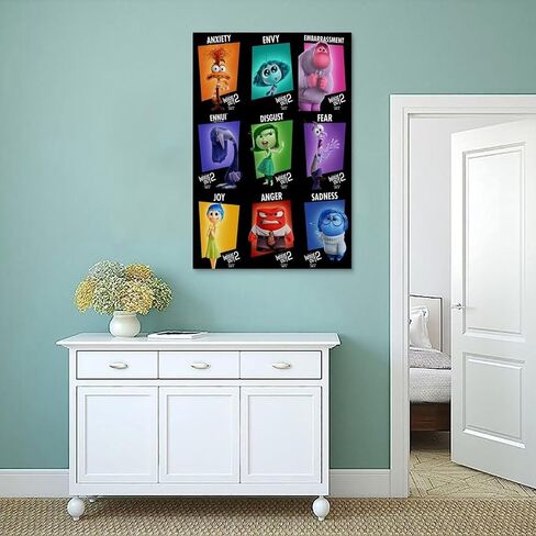 Loopo Inside Out 2 Movie Posters for Room Aesthetic Canvas Wall Art Decor 12x18inch(30x45cm), Unframe-style-3 in Saudi Arabia