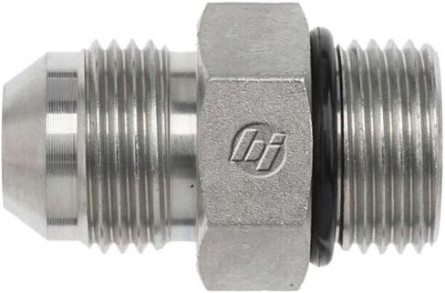 Brennan Industries 6400-08-05-O تركيب أنبوب فولاذي مستقيم، 3/4"-16 SAE x 1/2"-20 SAE ORB خيط، 1/2" ذكر JIC x 1/2" ذكر O-Ring Boss in Saudi Arabia