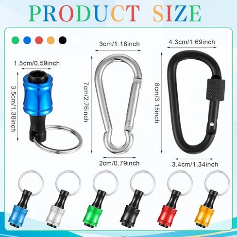 Gisafai 24 Pcs 4 Sets 1/4 Inch Hex Shank Bit Holder Portable Screwdriver Bits Holder Hand Held Extension Bar Drill Bit Organizer Screw Adapter Drill Change Bit Holder Keychain for Screwdrivers, Black in Kuwait