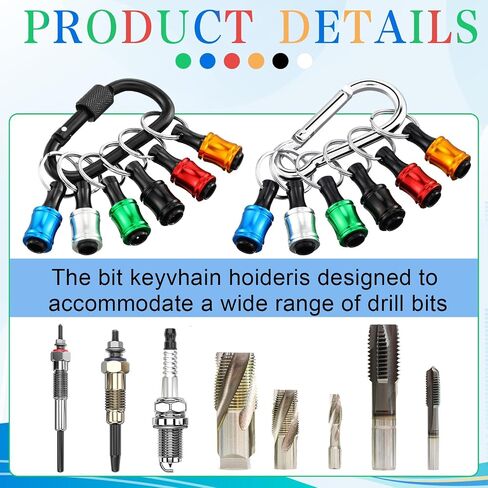 Gisafai 24 Pcs 4 Sets 1/4 Inch Hex Shank Bit Holder Portable Screwdriver Bits Holder Hand Held Extension Bar Drill Bit Organizer Screw Adapter Drill Change Bit Holder Keychain for Screwdrivers, Black in Kuwait