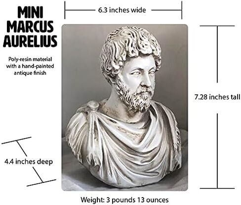 Marcus Aurelius Statue | Stoicism Gift | Bust/Bookend in Saudi Arabia