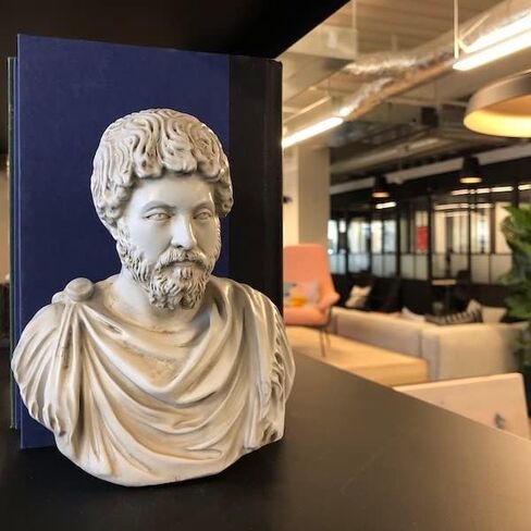 Marcus Aurelius Statue | Stoicism Gift | Bust/Bookend in Saudi Arabia