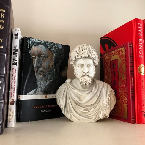 Marcus Aurelius Statue | Stoicism Gift | Bust/Bookend in Saudi Arabia