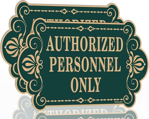 الموظفين المعتمدين فقط علامات 12 "× 8" الموظفين علامات المنطقة المحظورة علامة لباب المكتب جدار المنزل والأعمال عاكس قوي الصدأ الألومنيوم مانعة لتسرب الماء سهلة التركيب 2 حزمة in Kuwait