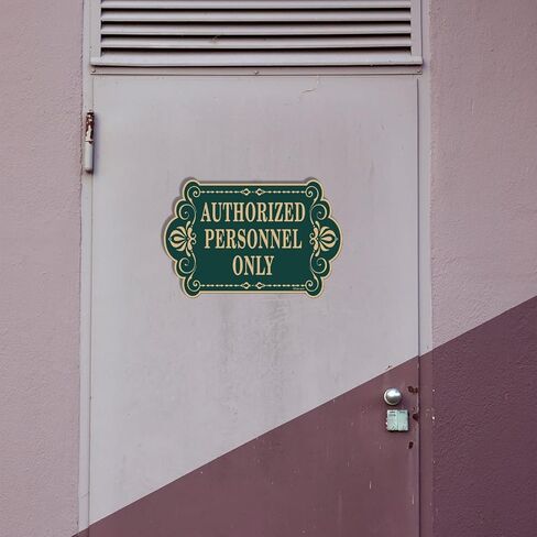 الموظفين المعتمدين فقط علامات 12 "× 8" الموظفين علامات المنطقة المحظورة علامة لباب المكتب جدار المنزل والأعمال عاكس قوي الصدأ الألومنيوم مانعة لتسرب الماء سهلة التركيب 2 حزمة in Kuwait