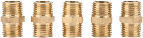 5 قطع من تركيب الأنابيب النحاسية، وصلة أنابيب سداسية مستقيمة ملولبة للذكور، وصلة سداسية من النحاس، وصلة سداسية للحلمة، تركيب الأنابيب وتركيبات خرطوم الهواء، ملحقات توصيل الأنبوب (1/4) in Saudi Arabia
