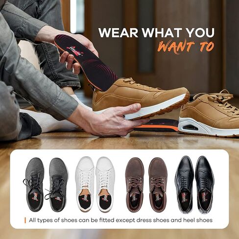Plantar Fasciitis Relief Shoe Insoles [1-Pair], Arch Support Insoles, Running Athletic Gel Shoe Inserts, Orthotic Insoles for Arch Pain [Trim to Fit: Women 4-8] in Saudi Arabia
