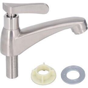 Modern Water Tap Single Stainless Steel 304 Faucet Bathroom Basin Kitchen Sink Faucet Cold Water,Kitchen Faucet
