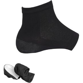 Linkidea Height Max Socks, Half Height Increase Insoles Socks 1.4 Inch, Invisible Shoe Lift Heel Pads for Men & Women 1 Pair(3.5cm, Black)