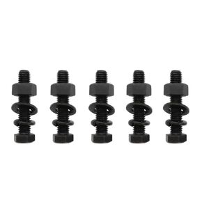 LBY 5 Sets 1/2-13×2-1/2'' Hex Head Screws Bolts(Fully Threaded), Nuts(Heavyd), Flat & Lock Washers Kit, Alloy Steel (Black)