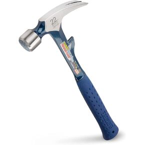 ESTWING Hammertooth Hammer - 24 oz Long Handle Straight Rip Claw with Milled Face & Shock Reduction Grip - E6-24TM