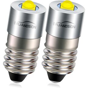 Ruiandsion Upgrade LED Flashlight Bulb P13.5S 6-24V LED Bulb 6V 9V 12V 18V 19.2V Replacement for Ryobi Milwaukee DEWALT Lamp Torch Lantern Work Light Maglit Bulbs, Non-Polarity (Pack of 2)