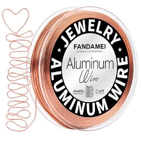 FANDAMEI Craft Wire 20 Gauge 98 Feet, Silver Wire for Jewelry Making, Aluminum Wire for Crafts, Sculpting, Beading. Metal Bendable Wire for Christmas Floral Craft, Decoration, Jewelry Making.