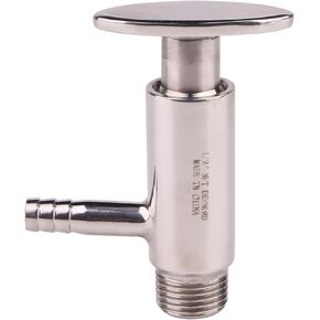 DERNORD Sample Cook Valve 0.5 Inch NPT Thread Sanitary Fitting Stainless Steel 304