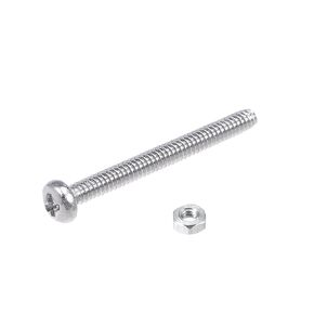 uxcell M1.6x16mm Pan Phillips Cross Head Screws 100pcs and M1.6 Hexagon Hex Nut 304 Stainless Steel 25pcs