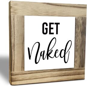 Rustic Bathroom Wood Plaque Sign, This Is A Bathroom Not an Internet Cafe, Shit And Split, Funny Bathroom Décor Sign, Box Wooden Plaques Signs, Rustic Farmhouse Bathroom Wood Sign 4.3×4.3×0.7inch