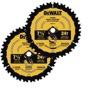 DEWALT Circular Saw Blade, 7 1/4 Inch, 24 Tooth, Wood Cutting (DWA1714242)