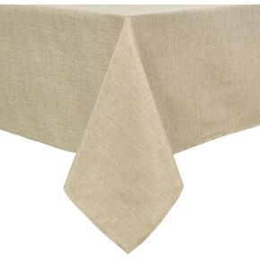 Hiasan Faux Linen Square Tablecloth - Wrinkle and Stain Resistant Washable Table Cloth for Kitchen Dining Room Holiday Table Cover for Party Dinner, Stone, 30 x 30 Inch