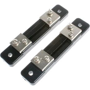 NOYITO 30 Amps 75mV Metal Shunt Resistor External Shunt for Current Ammeter Analog Panel Meter (Pack of 2)