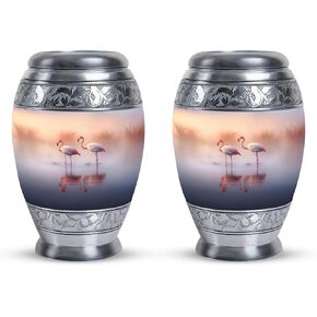 Beautiful Flamingos Lake Urn for Ashes Adult Male - an Urn for Ashes - Ashes Urn Adult - Urns for Human Ashes Adult (10inch), Natural