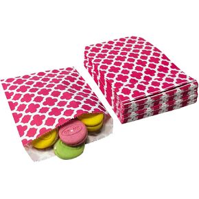 Flat Paper Treat Bag Purple Greaseproof Bakery Glassine Cookie Paper Bags 5.12 x 6.3-inch Wax Treat Bags for Cookies Candies Pastries Chocolate (100Pcs Purple)