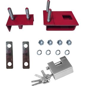Foghorn Construction Heavy-Duty Bolt-On Keyed Lock Box for Shipping Containers - Includes 5 Keys, 100% Steel Build for Maximum Security (Grey)