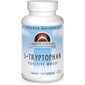Source Naturals Serene Science L-Tryptophan, Positive Mood*, 500 mg - 120 Capsules