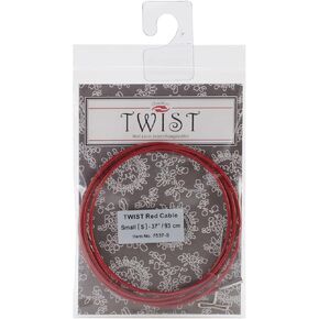 ChiaoGoo Cable 22 inch (55cm) with Key for Twist Red Lace Interchangeable Small Knitting Needle Set 7522-S