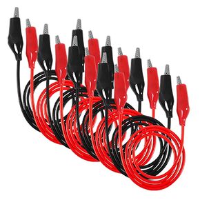 DIANN 8pcs Alligator Clips Electrical 1M Insulated Test Leads with Alligator Clips Stamping Double-Ended Jumper Wires for Electrical Testing Circuit Connection Experiment