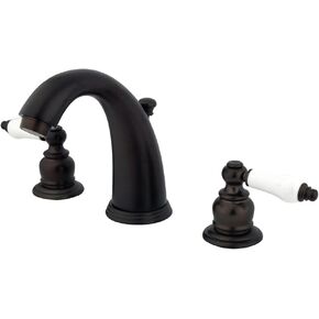 Kingston Brass GKB982PL English Country 8-Inch Widespread Lavatory Faucet with Retail Pop-Up, 5-1/4", Polished Brass
