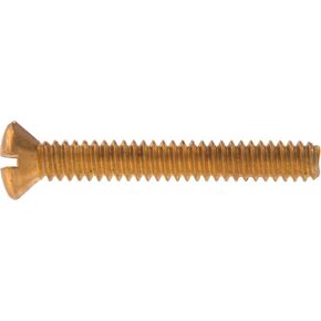 1113 Brass Oval Head Slotted Machine Screw 6-32 x 1/2 in. 48-Pack