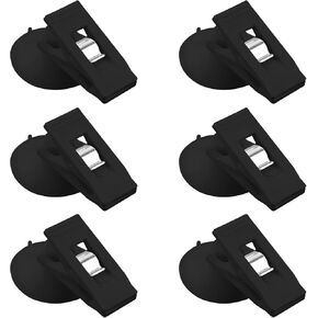 6pcs Shower Curtain Clips, Shower Splash Clips Suction Cup Clamp with Clips Windproof Shower Curtain Wall Clips Holder for Shower Refrigerator Hanging Home Accessories Camper Car