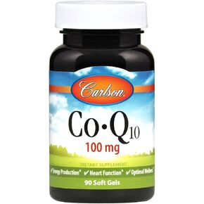 Carlson - Co-Q10, 100 mg, Energy Production & Heart Function, 90 Softgels