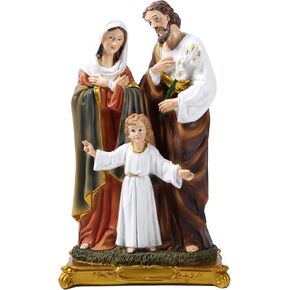 12" Holy Family Statue Catholic Holy Family with Child Jesus Standing Statues, Religious Gift Holy Family Jesus Mary Joseph Figurine Suitable For Religious Decoration As Well As Home Filling (style A)