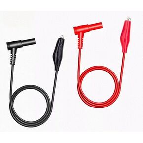 2PCS Banana Plug to Alligator Clip Test Connection Cable 4mm Injection Molded Plug Copper Wire Leads Digital Multimeter for Laboratory Automotive Repair Industrial Electrical Electron