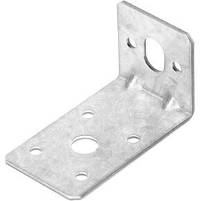 20 Pcs 2-3/4" x 1-5/8 " L Right Angle Bracket, 90 Degree Galvanized Metal Joint Corner Braces with Reinforcing Rib, for Wood Furniture, Cabinet, Thickness 2 mm