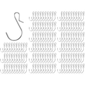 150 قطعة من خطافات معدنية على شكل حرف S، خطافات على شكل حرف S، شماعات معدنية من الفولاذ المقاوم للصدأ، خطافات تعليق من نوع مشبك معدني مصقول، خطافات على شكل حرف S، مناسبة للاستخدام الداخلي والخارجي، مصنوعات يدوية (فضية) in Kuwait