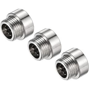 MECCANIXITY Stainless Steel Extension Pipe Fitting 30mm G1/2 Female to G1/2 Male Thread Reducer Coupling Adapter Connector Pack of 3