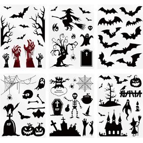 Halloween Window Stickers Interior Decorations Add Festive Ambiance Family Kids Entertainment