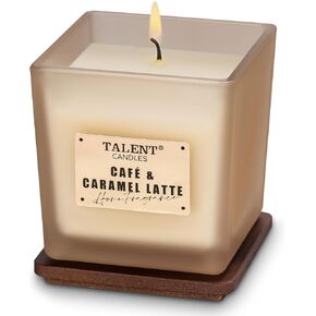 Deluxe Noble Scented Candles, Soy Candles for Home Scented, 7.05oz, Aromatherapy Candles with Lid, Cafe & Caramel Latte in Saudi Arabia