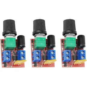 WMYCONGCONG 3 PCS DC Motor Speed Controller 3V 6V 12V 24V 35V 5A Speed Control Switch Mini Light Emitting Diodes Dimmer