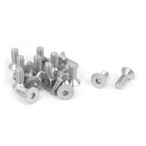uxcell a15101300ux0179 M6 x 16mm Metric Hex Socket Countersunk Flat Head Screw Bolts 20PCS (Pack of 20)
