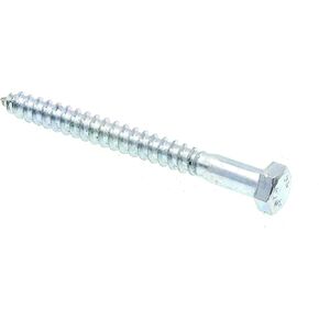 Prime-Line 9056372 Hex Lag Screws, 3/8 In. X 4 In., A307 Grade A Zinc Plated Steel (50 Pack)