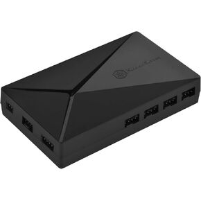 SilverStone Technology LSB02-E Addressable RGB LED & Fan Hub with Remote & Thermal Temperature Probe, SST-LSB02-E