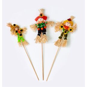 Worth Imports 4.5" 11" Stick, Set of 12 Scarecrow, Small, Multicolor