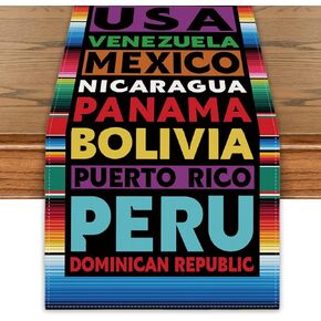 Hispanic Heritage Month Decorations Latin American Table Runner Spanish Classroom Decorations National Hispanic Heritage Month Decorations for Classroom Home